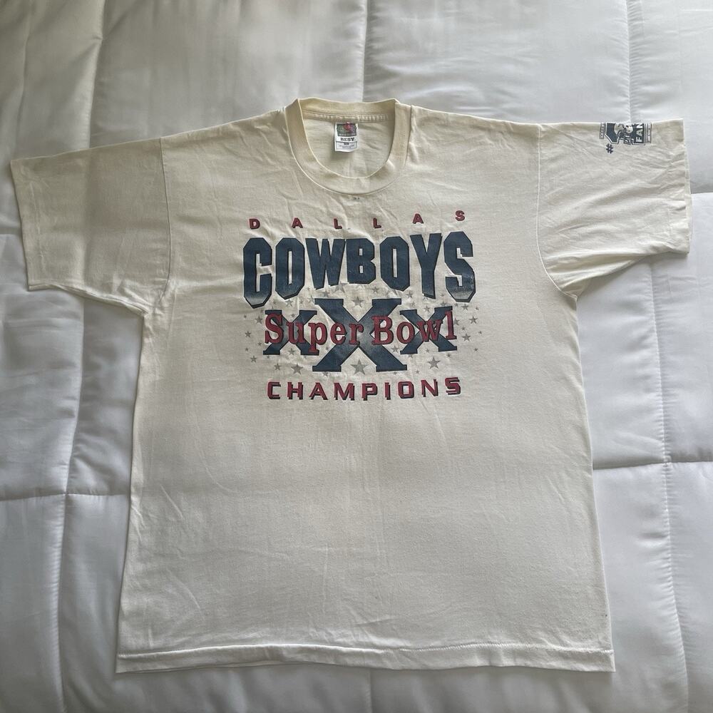 Vintage Dallas Cowboys Super Bowl XXX Champions 1996 T-Shirt XL USA